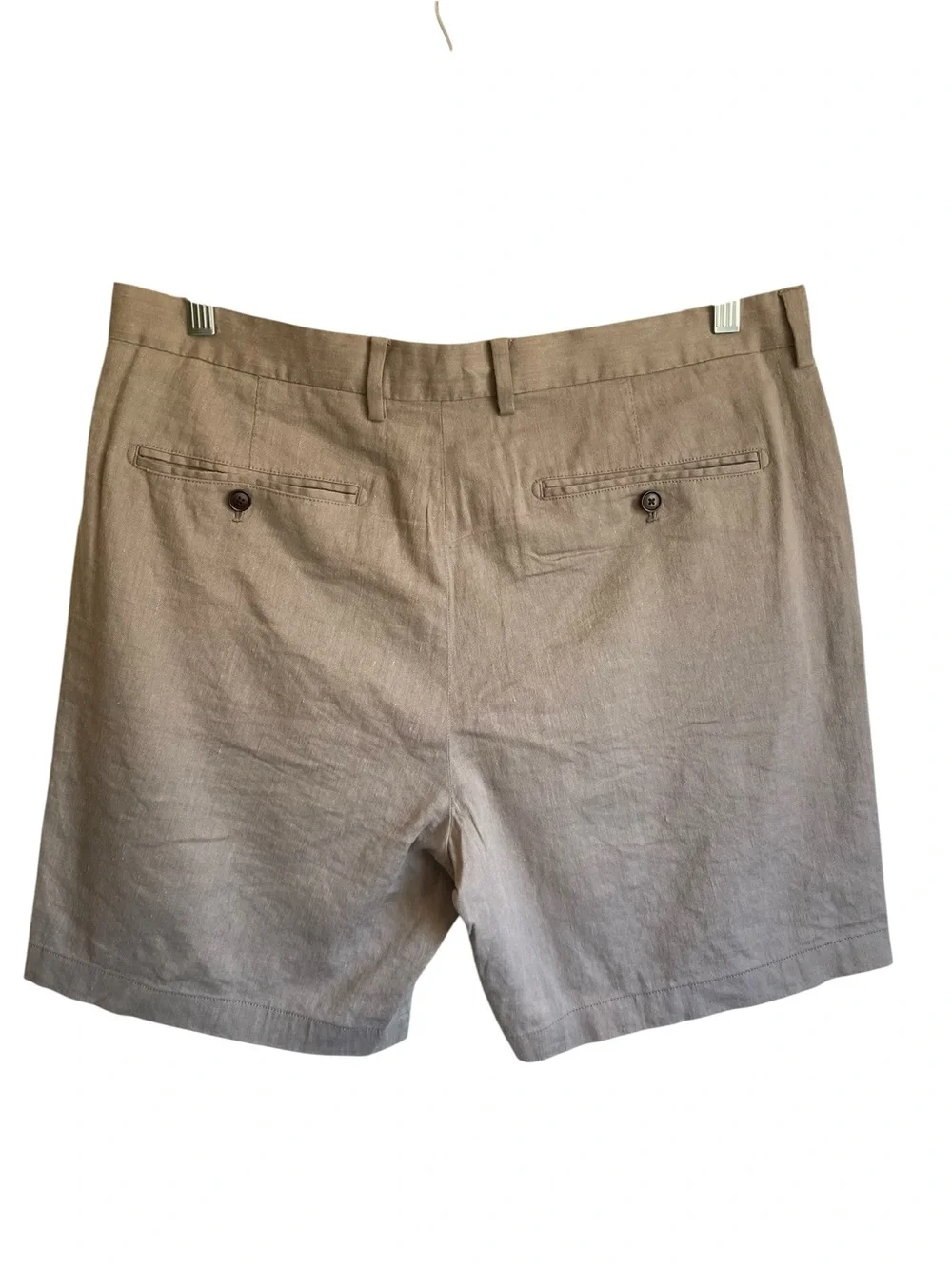 Faherty Tradewinds Linen Blend Chino Shorts beige Flat-Front 7.5” Inseam NWT